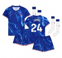 Chelsea Reece James #24 Koszulka Podstawowa dzieci 2024-25 Krótki Rękaw (+ krótkie spodenki)